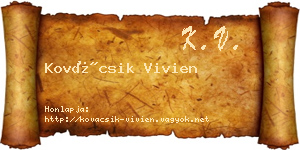 Kovácsik Vivien névjegykártya