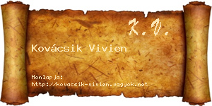 Kovácsik Vivien névjegykártya
